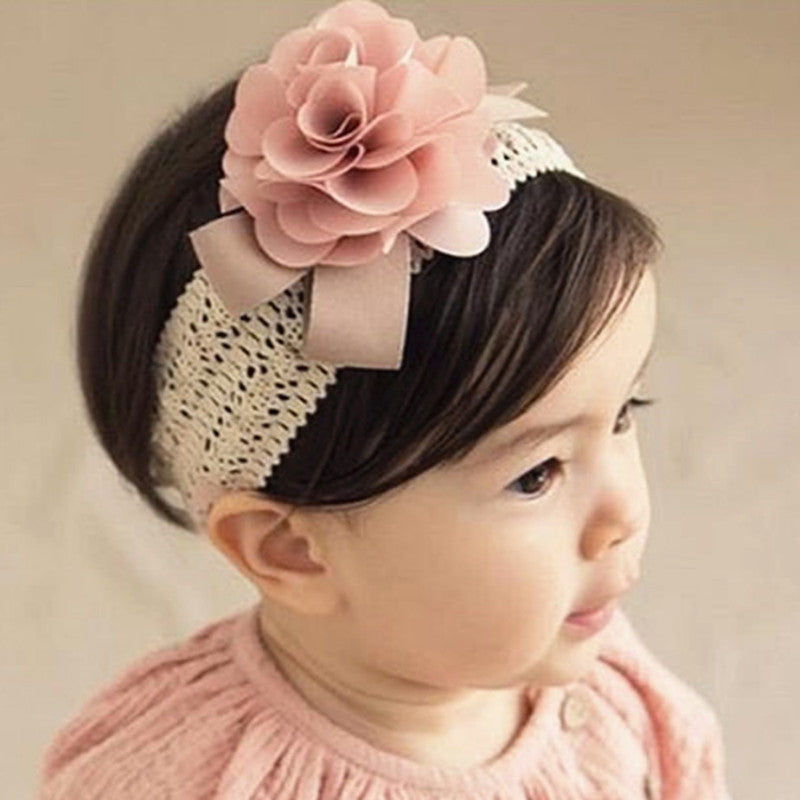 Soft Lace Baby Headband — Stretchy & Gentle for Newborns & Toddlers