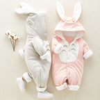 Cotton padded baby romper.