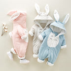 Cotton padded baby romper.